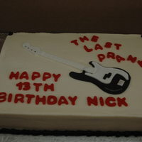 Guitar Birthday Bass guitar cake for a boy in a band.