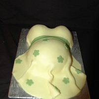 Pregnant Belly Yet another belly cake, inspired by so many great ones here. Unisex colours since the baby's gender is unknown still.