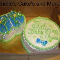 Solimar's Baby Shower This is the 2nd part of the other cake I posted previously. Baby botties and bib. Yellow cake chocolate filling thank you for looking and...