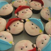 Little Leaguers Inspired by the "Naughty Kids" cupcakes in the Planet Cake book.
