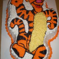 Tiger From Winnie The Pooh Tiger was yellow cake with lots of spanish syrup. was a big hit. Comments are appreciated Thank you for looking