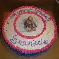 Hanna Montana Yellow Cake Spanish Style cake. This is NOT an edible picture what I do to keep the cost down is laminate the picture and keep cost for...