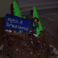 The Camping (Eclipse) I ment to make the cake slanted and the frosting not smooth its a mt and dirt lol
