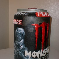 Monster Energy Drink, Limited Editon Call Of Duty Can Five 8 in cakes stacked.