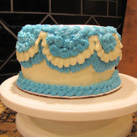 Blue Ruffle Cake 