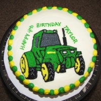 John Deere Birthday Cake Marble cake with buttercream frosting