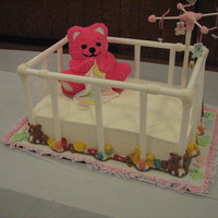 Teddy Bear & Crib 
