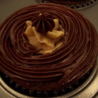Chocolate Chocolate Pb Cupcake My first attempts at gourmet-style cupcakes. Milk chocolate cake base. Filled with CakePubGirl's Peanut Butter Heaven filling. Topped...