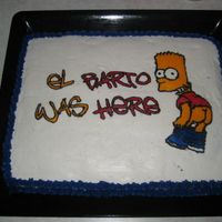 Bart Simpson I made this for a birthday I had. My first try at a buttercream transfer.
