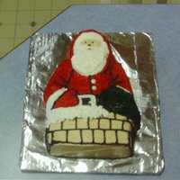 Santa White Cake with all buttercream icing
