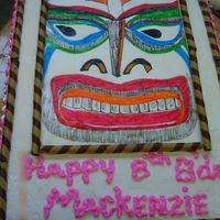 Tiki Cake Hand painted on rice paper