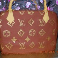 Suzette's Pastry LV purse created from chocolate fondant