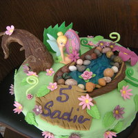 Tinkerbell Cake Part Ii When I made the teapot cake, I realized it was to heavy to stack easily and transport. I decided to make two seperate cakes. My daughter...