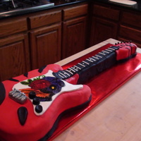 Red Guitar Fender Stratocaster Red Fender Stratocaster guitar with skull