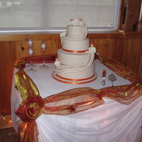 Wedding Cake I made this cake for my son's wedding Aug 7, 2010 - 4 tier - top tier Mocha cake, next layer white cake with lemon filling, white cake...