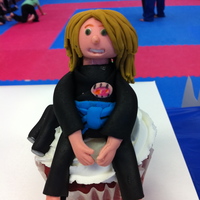 Tae Kwon Do Cupcakes These cupcakes were for a birthday party at a Tae Kwon Do Center. I created a jumbo cupcake for the birthday girl in her likeness and the...