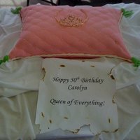Queen Of Everything This is my first pillow cake. It was for a surprise 50th Birthday party and I was told there was going to be 75+ in attendance. It was...