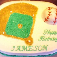 The Baseball Diamond The first cake I've done "on order" - everything I've done so far was what I wanted to do, or for a class. This is the...