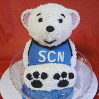 Polaris The North Star Bear I did this for my nephew's high school graduation. This is the Williams Sonoma Build-A-Bear pan and I used the soccer player pattern...