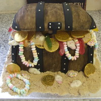 Pirate Treasure Chest Pirates Treasure chest cake filled with lots and lots of sweets :o)