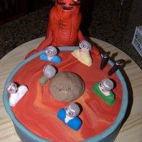 Crawfish's Revenge Crawfish boil cake for my uncle Darryl who usually does the boiling- but this time the crawfish took their revenge and boiled a pot of him...