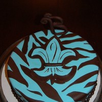 Bailey's Fdl Chocolate cake with chocolate buttercream, and modeling chocolate "B". 12th birthday party cake. TFL!