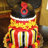 You're Going To Disneyland! Mickey Mouse birthday cake- it was a surprise to the birthday boy that he was going to Disneyland