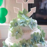 Shamrocks And Shenanigans A fundraiser for a local catholic private school. The cake was entered in a silent auction and the topper is the school's logo made...