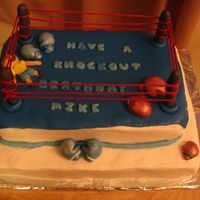Boxing Ring Cake ordered last minute. Did the best I could from one day to the next.