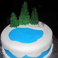Winter Scene With Seal Cake made for a January birthday.