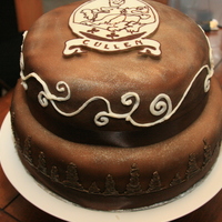 Twilight Birthday Cake This cake was adapted from another cake that my friend sent me a picture of. This was red velvet cake. I tinted the fondant tan and then...