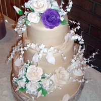 Ivory Wedding Cake Stacked fondant and gumpaste wedding cake