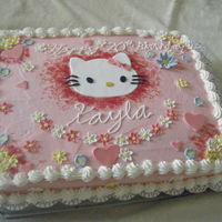 Childrens Cake hello kitty cake..just making this cake for fun...as a newbie in cake decorating trying to learn and practice cool stuff...