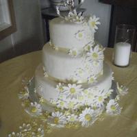 Wedding Cake First wedding cake ! Thanks a lot from all of you CC people .