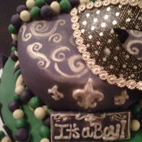 Mardi Gras Baby Shower Cake 