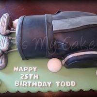 Golf Bag Cake This was a last minute order I recieved on Wednesday for a Saturday Delivery!I love how it turned out...