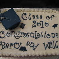 Graduation Cake Strawberry cake with cream cheese icing. Fondant tapits letters, scroll, cap and book.I made the Grad Cap using an upside down jumbo...
