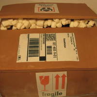 Moving Away Cake/box Almost everyone tried to open this box to see the cake inside, then to realize this is the cake.. Some of our good friends are moving away...