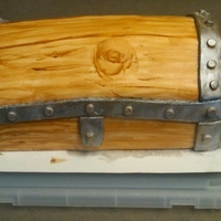 Wooden Treasure Chest Cake This cake is decorated completely with fondant. It was a real hit at my party last weekend!