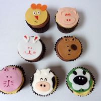 Farm Animals Cupcake 