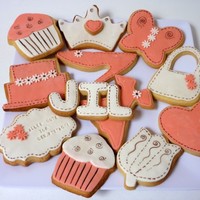 Jil's Cookie Platter Shortbread cookies covered with fondant.