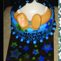 Baby Under The Blanket My client wanted a cake of a baby crawling under a blanket! I used other pictures in the CC gallery for inspirtation!Thanks for looking:)