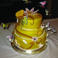 Butterfly Cake I was inspired by Pink Cake Box cakes! It's no where near as good as her cakes but I tried and my client loved it:)