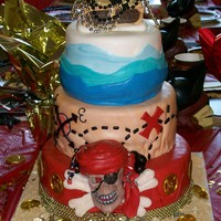 Pirates Ahoy! I made this cake for a friend's son on his birthday. The boy loved it so much he didn't want to cut it! It was a hit and a lot of...