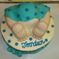 Baby Butt This was my first attempt at a baby "butt". Baby's bottom is cake, legs and feet were molded from RKT and covered in MMF.