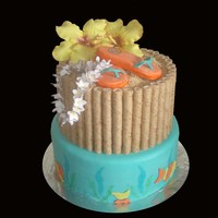 Luau Cake This Luau cake is pina colada on the bottom layer 8" (coconut cake with pineapple rum buttercream filling) and the top layer 6"...