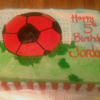 Soccer Birthday all buttercream. sorry about the photo quality. my camera is kaput and this is a mobile phone photo :(