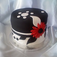 Black & White Deco This cake was inspired by the fabulous black & white cake done by Halfbake. This is 2, 2 layer, 8 inch cakes. Top is red velvet with...
