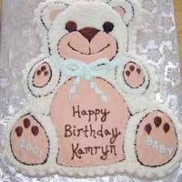 Baby Bear All in buttercream...to match my niece's favorite stuffed animal, "Bear."
