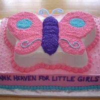 Butterfly Baby Shower All in buttercream (except for the pipe cleaner antennae); butterfly matches one from the baby's bedding